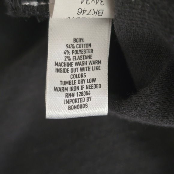 Bonobos Mens Gray Dark Wash Slim Fit Straight Leg Jeans Size 34x34 - Picture 7 of 9